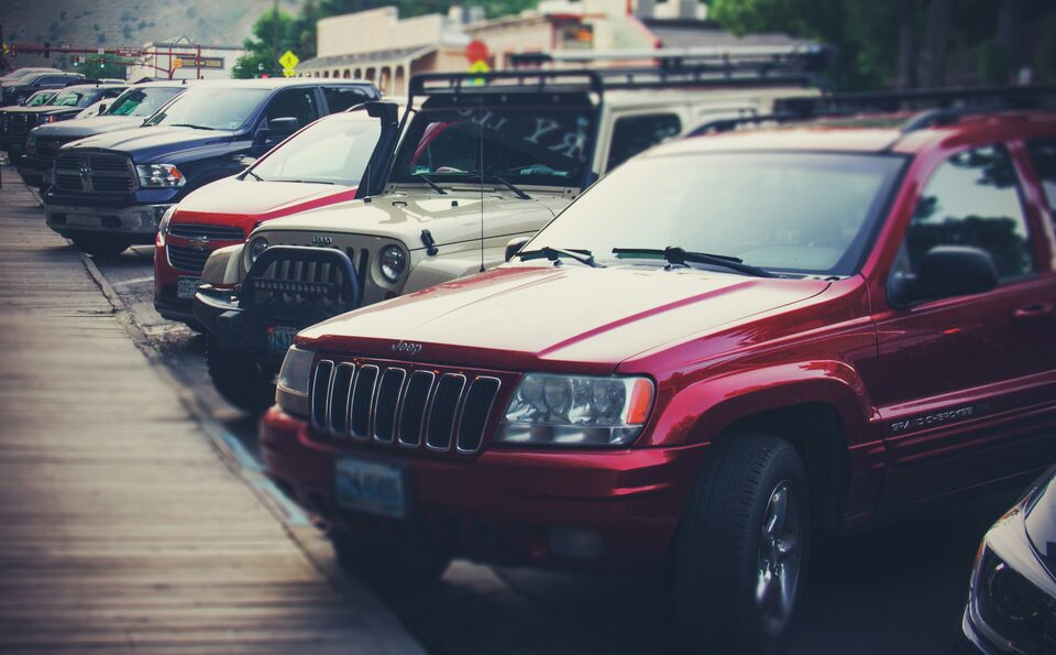 Two vehicles parked side by side